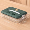thumbnail image 3 of vnanda Odor-free Food Container Dumpling Storage Box Multi-layered Capacity Portable Handle Airtight Lid Non-sticky Refrigerator Food Wonton Container Holder, 3 of 8