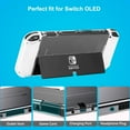 thumbnail image 3 of Étui pour Switch pour Nintendo Switch OLED, Étui de Transport de Rangement avec Fentes pour Cartes de Jeu 15 en 1, Trousse d'Accessoires avec Housse de Protection pour Console Joy-Con, Poignées de Pouce pour Switch, Protecteur d'Écran, Support pour Switch, 3 of 5