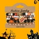 thumbnail image 5 of Decoraciones de Halloween, conjuntos de pulseras de Halloween, paquete de pulseras góticas de cuentas en capas, pulsera elástica apilable con diseño de calabaza araneida y fantasma espeluznante para a, 5 of 6