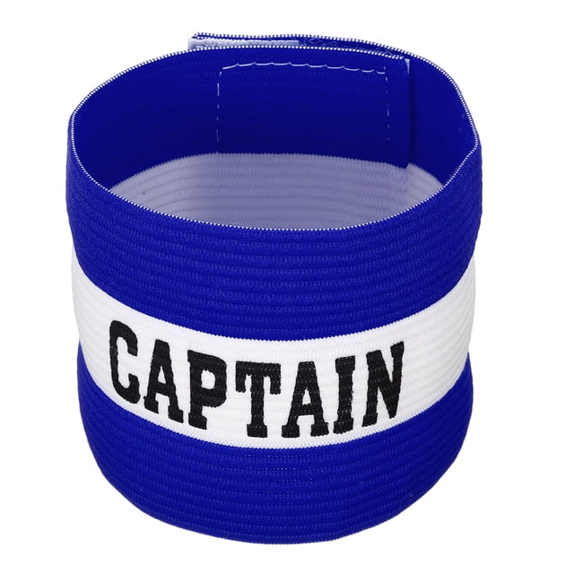 Brazalete elástico de capitán Uxcell para entrenamiento de equipo de fútbol azul