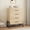 Pure wood color, variant on Modern 4 Drawer Tall Entryway Storage Cabinet – 38.6" Freestanding Wooden Dresser with Deep Drawers & Raised Metal Legs – Bedroom, Living Room, Hallway Organizer – Natural Oak and Black Finish