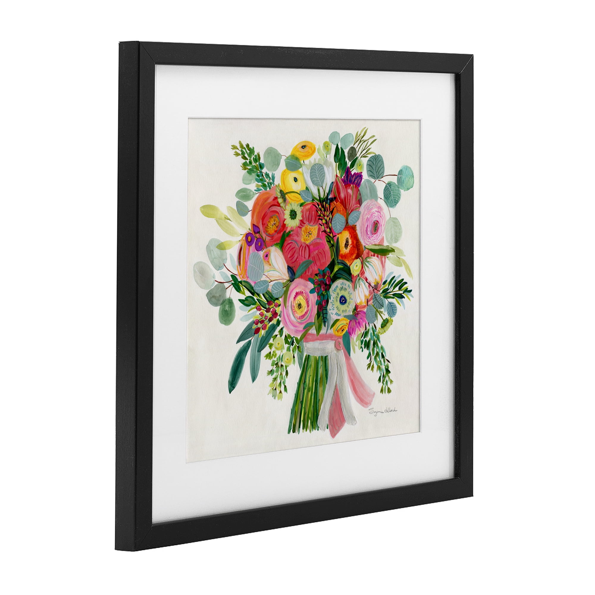 Stupell Industries Constant Friend Bouquet Black Framed Print Under Glass, design by Suzanne Allard