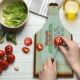 thumbnail image 3 of Saying Cutting Board, Handcraft Look House with Garden Illustration in Square Frame Print, Decorative Tempered Glass Cutting and Serving Board, in 3 Sizes, by Ambesonne, 3 of 5