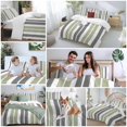 thumbnail image 6 of Sage Green Grey Striped Bedding 3 Piece Duvet Cover Set Queen Size, Gray Modern Abstract Art Soft Microfiber Comforter Cover with Zipper Closure & Pillowcases, Wrinkle & FadeResistant Quilt Cover, 6 of 9