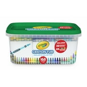 Crayola Crayon & Storage Tub, Bulk 168 Ct, With Specialty Crayons, Art Classroom Must Haves, Back to School Supplies, Coloring Gifts for Teachers and Kids, Ages 3+