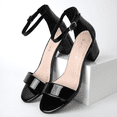 thumbnail image 2 of J. Adams Daisy Sandals for Women, Ankle Strap Short Block Heel Block Heel Open Toe Shoes – Heels for Bridal, Parties, 2 of 7