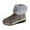 Gray, variant on Womens Suede Ankle Booties Cold Platform Winter Boots with Side Ring Zipper Fuzzy Plush Collar Antislip Wedge Outdoor Shoes Size 9.5