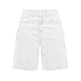 thumbnail image 5 of Clossjun Long Knee Length High Waisted Stretchy Cotton Jorts Bermuda Jean Shorts for Women with Pockets Denim Summer Clean Fit, 5 of 5