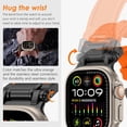 thumbnail image 5 of VeveXiao for Apple Watch Band for Apple Watch Ultra Band Apple Watch Ultra 2 49mm for Men, Silicone Rubber Bands for Series 9/8/SE2/7/6/SE/5/4/3/2/1 45mm 44mm 42mm Stainless Steel Metal Connector Band, 5 of 9