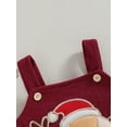 thumbnail image 5 of Wassery Baby Boys Girls Corduroy Bodysuits Infant Christmas Clothes Elk Embroidery Sleeveless Straps Romper Newborn Fall Jumpsuits Playsuit 0-18M, 5 of 8