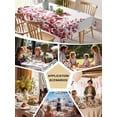 thumbnail image 5 of Pink Red Eucalyptus Leaves Table Cloth, Waterproof Tablecloth for Rectangle Tables, Watercolor Spring Summer Botanical Reusable Washable Fabric Table Cover for Restaurant Kitchen Dining 60"x120", 5 of 9