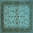 thumbnail image 1 of Ahgly Company Indoor Square Oriental Light Blue Traditional Area Rugs, 7' Square, 1 of 4