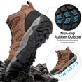 thumbnail image 3 of MeMoride Men's Waterproof Hiking Boots Outdoor Anti-Slip Mid Trekking Lightweight Mountaineering Shoes, 3 of 8