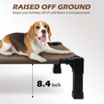 thumbnail image 2 of Niubya Cooling Elevated Dog Bed Portable Raised Dog Cot with Washable Mesh, Medium (42"L x 30"W x 8.4"H), Brown, 2 of 7