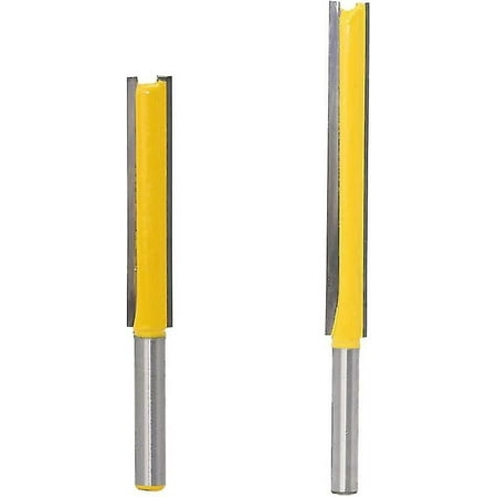 

2pcs 1/4 Shank Extra Long Straight Router Bit 2 3 Long Cutting Trimming Cutter for Woodworking
