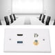 thumbnail image 4 of Placa de pared de 4 puertos Interfaz multimedia HD Tipo F USB3.0 Cat6 Placa frontal de cableado doméstico para proyector HDTV Computadora, 4 of 12