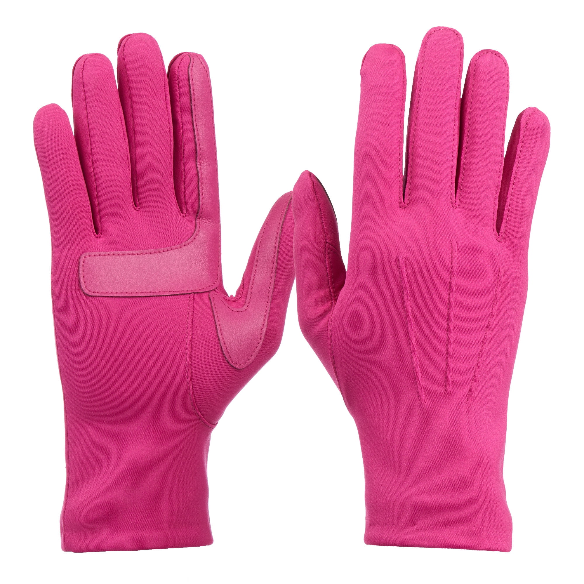 Isotoner Women's Basic Spandex Winter Gloves, L/XL, Very Berry