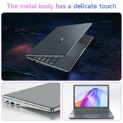 Metal Case Portable Business Mini Laptop Computer Office Travel & Students, 10 Inch Netbook Laptop - Intel J4125, 12GB RAM, 256GB SSD (Expandable), Windows 11, WiFi, Work small Laptop - Grey Laptop