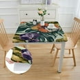 thumbnail image 2 of HAOXIT Square Flannel Backed Tablecloth, Kona Tropical , Waterproof Outdoor Patio Table Cloth, 46*46, 2 of 8