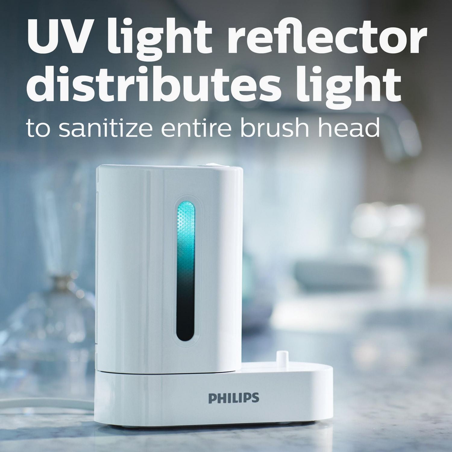 Philips Sonicare Assainisseur UV pour Têtes de Brosses, HX6907/01, Blanc