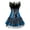 Blue, variant on Corset Dress Bustier Skirt Set for Women Plus Size Lingerie Peacock Nobility Feather Flower Plus Size Black L