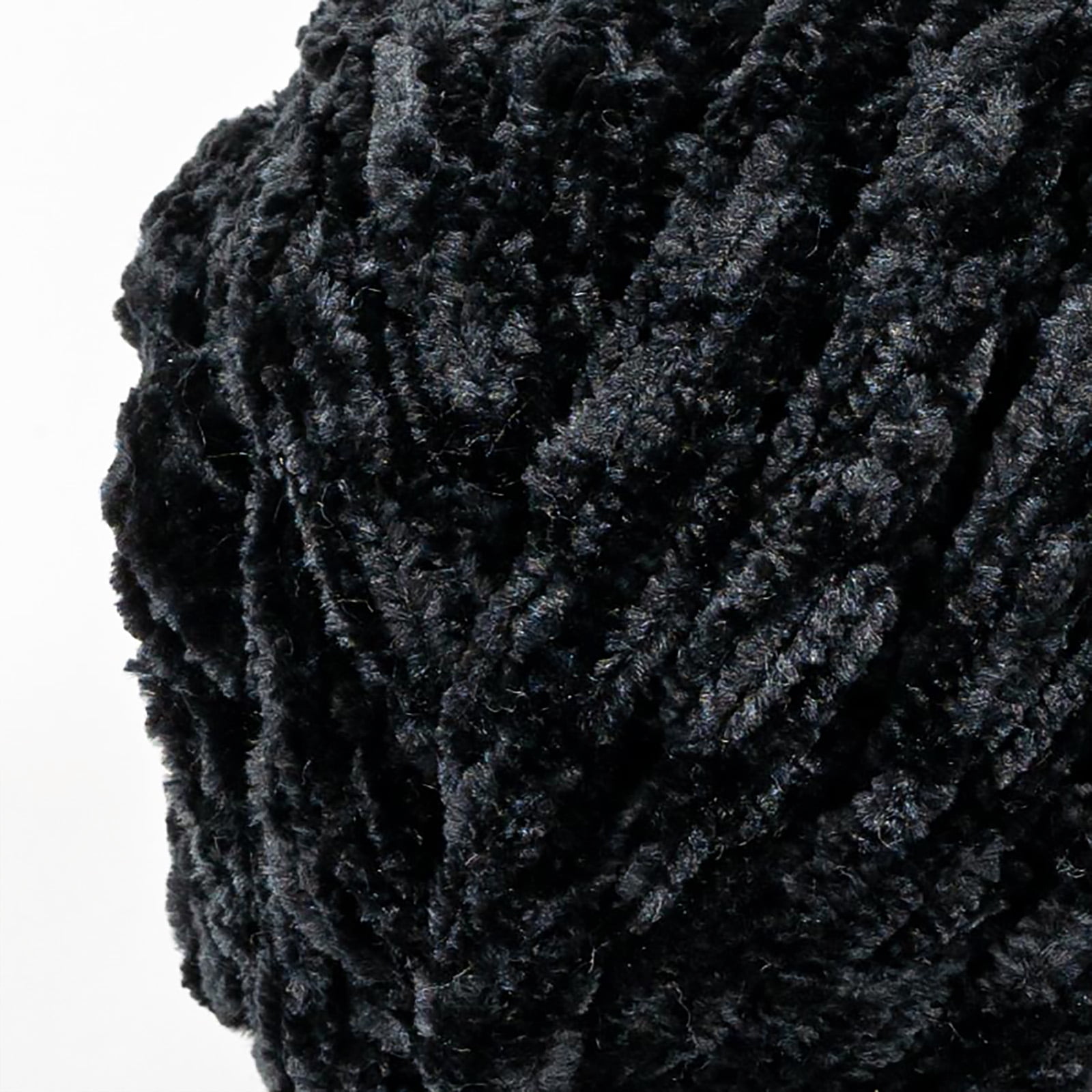 Crafted by Catherine Black Braided Velvet Jumbo Yarn, 40 yards, 17.6oz/500g (2 Pack)