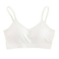 thumbnail image 1 of B91xZ Cotton Bras for Women Medium Support Racerback Sports Bra,White S, 1 of 4