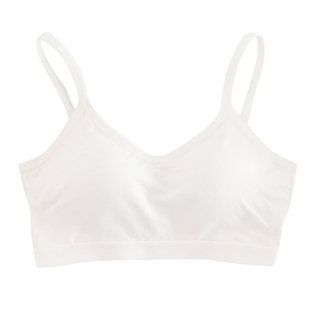 B91xZ Cotton Bras for Women Medium Support Racerback Sports Bra,White S