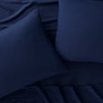 thumbnail image 5 of Serta Simply Clean 3-Piece Navy Solid Bed Sheet Set, Twin-XL, 5 of 10