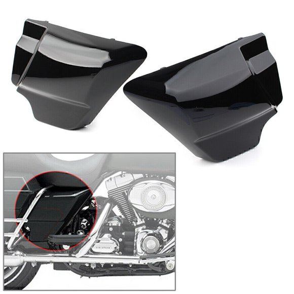 Stretched Side Cover Panels For 2009-2018 2017 2016 Harley Touring Models Black