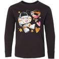 thumbnail image 3 of Inktastic Astronaut Valentine Outer Space Hearts Long Sleeve Youth T-Shirt, 3 of 5