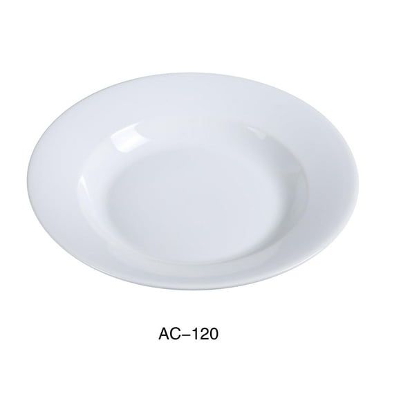Yanco AC-120 ABCO 12" Pasta Bowl, 30 oz Capacity, Porcelain, Super White, Pack of 12