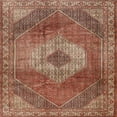 thumbnail image 1 of Ahgly Company Machine Washable Indoor Square Traditional Tomato Red Area Rugs, 4' Square, 1 of 7