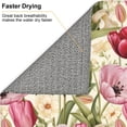 thumbnail image 6 of Honeii Tulips Flowers for Dish Drying Mat for Kitchen Counter, Non-slip Rubber Backed, Hide Stain Kitchen Super Absorbent Draining Mat, Dish Rack Pad, 6 of 8