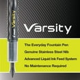 thumbnail image 3 of Pluma fuente PILOT Varsity tinta azul punta mediana paquete de 6, 3 of 5