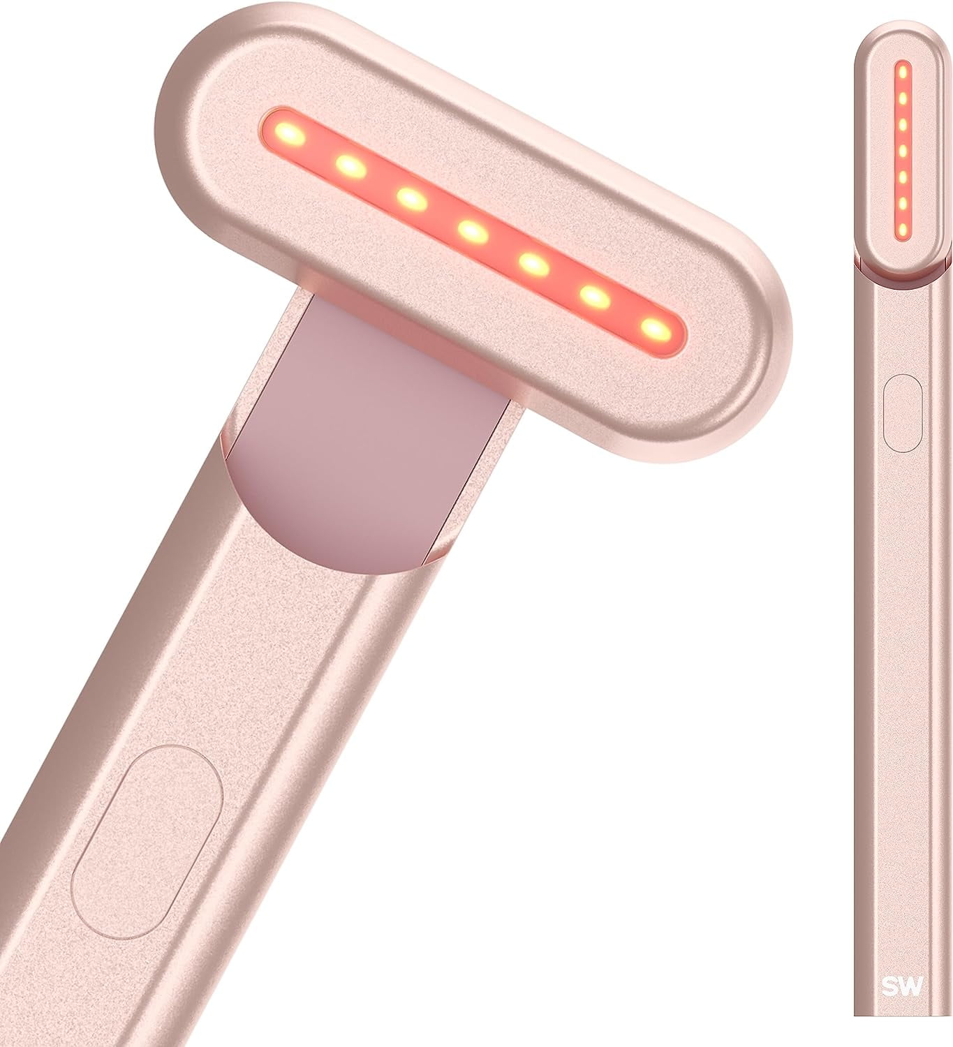 Solawave 4-in-1 Radiant Renewal Wand, Face Skincare Wand with Facial Massager, Facial Wand Rose Gold