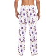 thumbnail image 4 of FORMRS Mens Pajama Pants with Pockets Cotton Sleepwear Lounge Bottoms Sizes S-2XL, Purple Halloween Gooses, 4 of 7