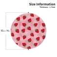 thumbnail image 2 of KLL Drink Coasters Set Round Shape of 4,PU Leather Absorbent Coasters Set Decorative Coffee Cup Coasters Housewarming Gift for Home Decor-Strawberry, 2 of 5