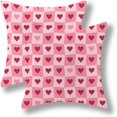 thumbnail image 1 of Housses de Coussin de la Saint-Valentin 18x18 Ensemble de 2, Décor Cœurs Rouges Coussins Décoratifs Roses en Lin Anniversaire Mariage Décorations de la Saint-Valentin pour Maison Canapé Extérieur, 1 of 5