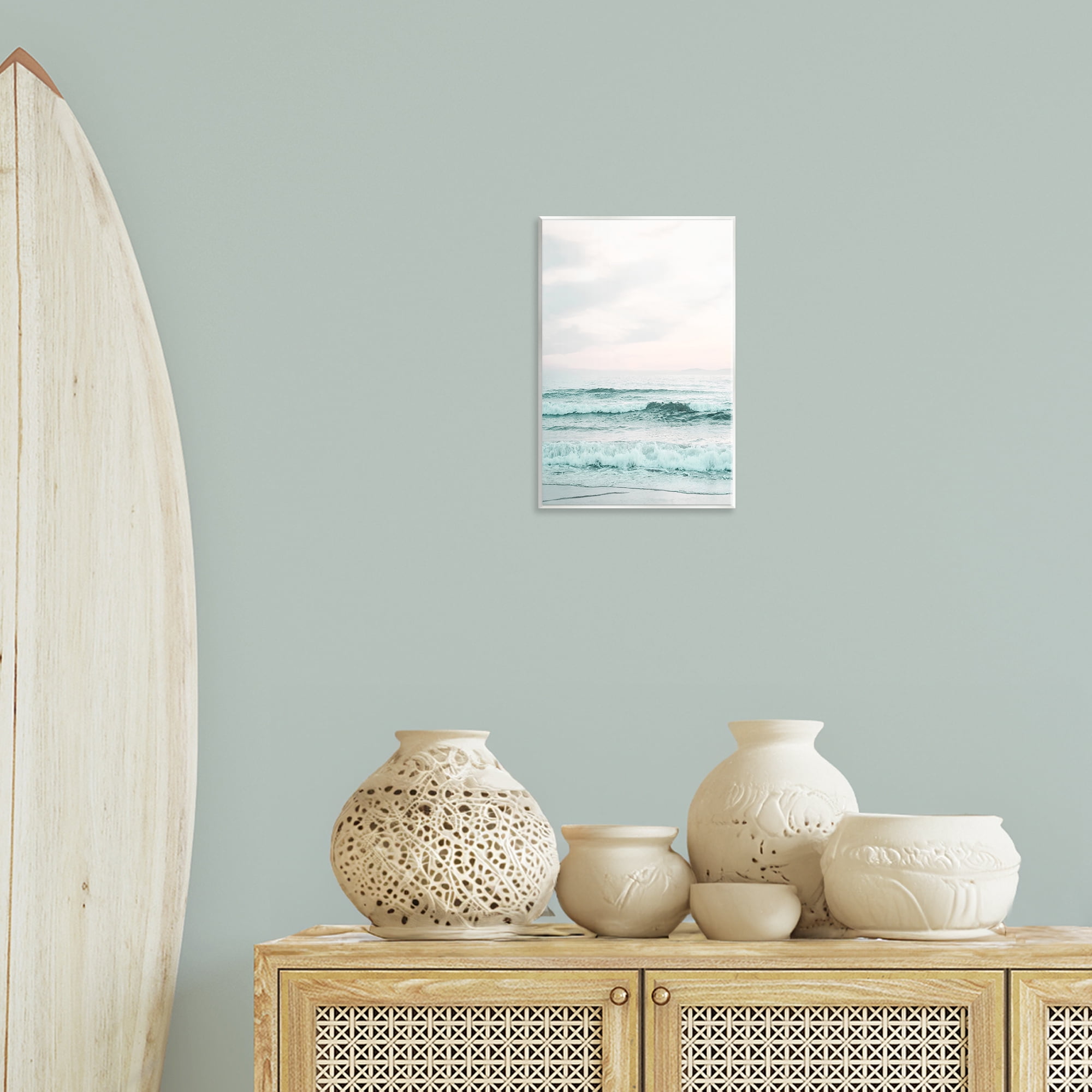 Stupell Industries Teal Sea Tide Nautical & Beach Photography Unframed Art Print Wall Art, 10 x 15