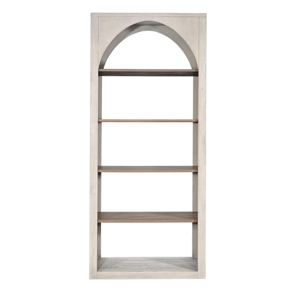 Sunny Designs Tall Arched Wood Bookshelf with Open Shelving