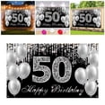 thumbnail image 2 of 50th Birthday Banner Background 50th Birthday For Both And 50th Birthday Party Patio Sign () 50th Birthday Photo And Decorations. Flags_ Banners & Accessories, 2 of 7