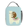 thumbnail image 2 of Sloth Riding Llama Insulated Lunch Box Lunch Bag for Women Men, Portable Leakproof Cute Tote Cooler Meal Bag, Reusable Lunch Container for for Work/Office/Picnic/Travel/School, 2 of 7