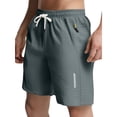 thumbnail image 3 of Men's Quick-Dry Tactical Shorts with Zippered Pockets - Casual Beach Shorts for Men, Ideal for Summer, Beach Parties, and Outdoor ActivitiesLight GrayM, 3 of 7