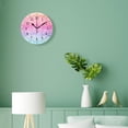 thumbnail image 4 of 12 Inch Wall Clock Battery Operated Silent Clock Decorative for Office, Kitchen, Outdoor, Living Room，Galaxy Unicorn Pastel Rainbow Colorful, 4 of 5
