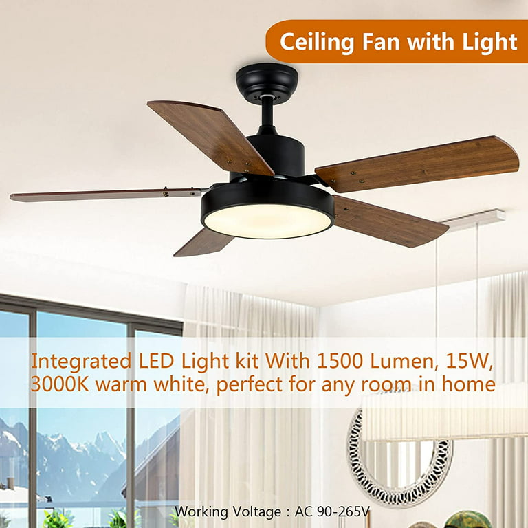 Outdoor Ceiling Fan With Led Light And