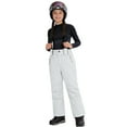 thumbnail image 3 of CCRFTGI Snow Pants Kids Snowboard Overalls Adjustable Baggy Snow Pants Winter Warm Snow Pants for Girls Athletic Outdoor Windproof Waterproof Snowsuit White 6-7Y, 3 of 4
