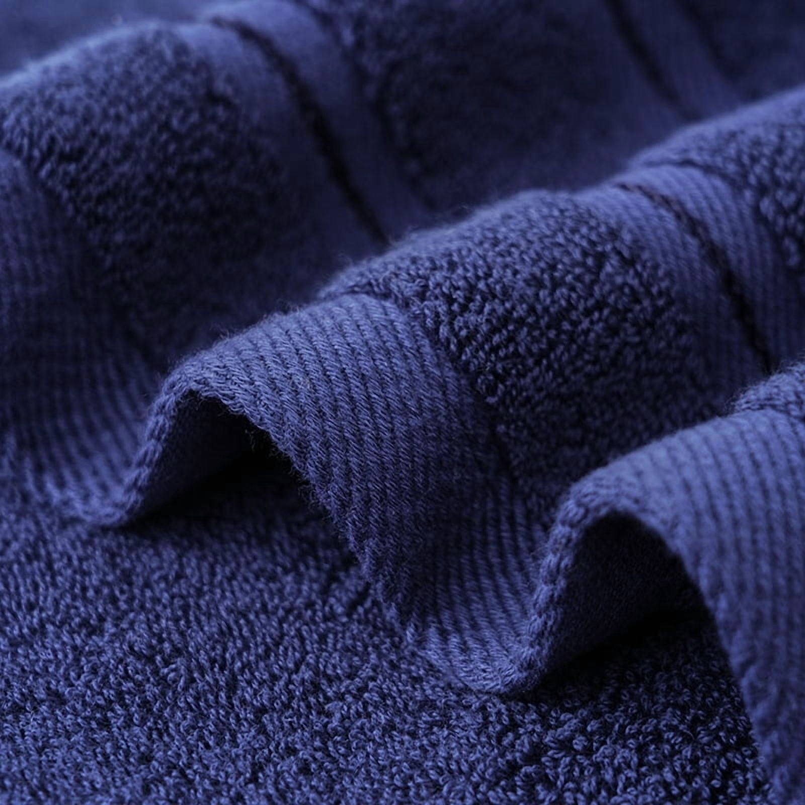 Namzi Towels Set, dark blue Towels Bathroom Sets (6 pcs - Bath Towel:70*140cm Towel:34*75cm, Hand Towel:34*34cm Cotton Towels Premium Hand Towels for Bathroom Clearance