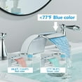 thumbnail image 4 of Zovajonia Brass Polished Chrome Bathroom Faucet, 4 of 7
