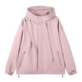 thumbnail image 2 of dzxyzu Hoodies Jacket For Mens Casual Loose Long Sleeve Zip-up Sweatshirt Jacket with Zipper Pockets, 2 of 3